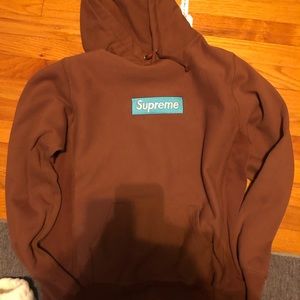 Supreme Rust Box Logo Hoodie FW 17 USED